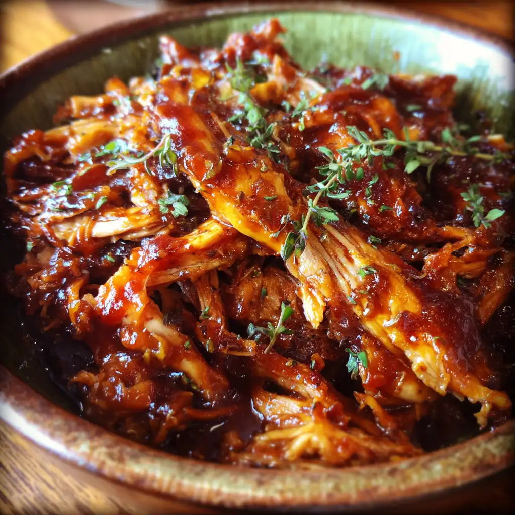 Pulled BBQ chicken recipe for crock pot