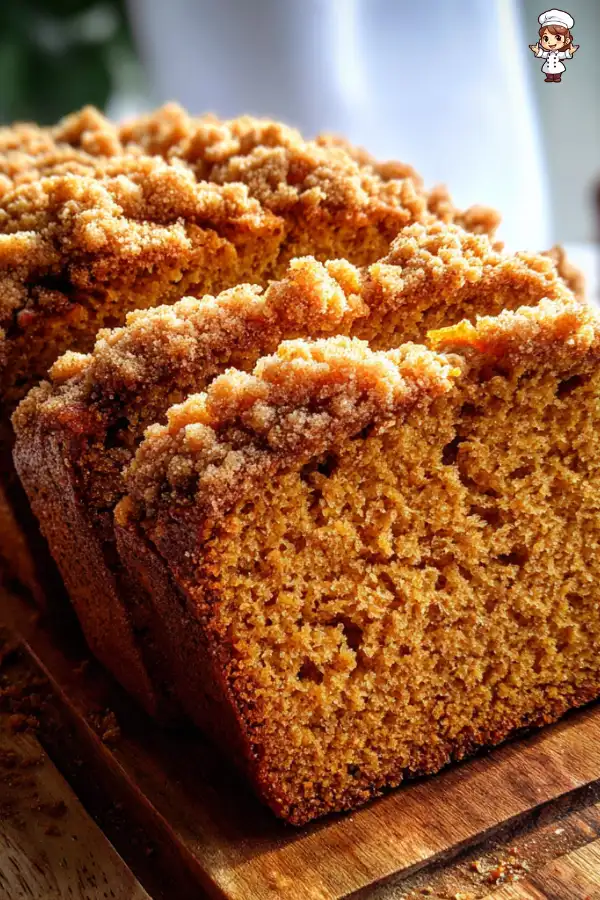 Pumpkin Bread with Streusel Topping Recipe