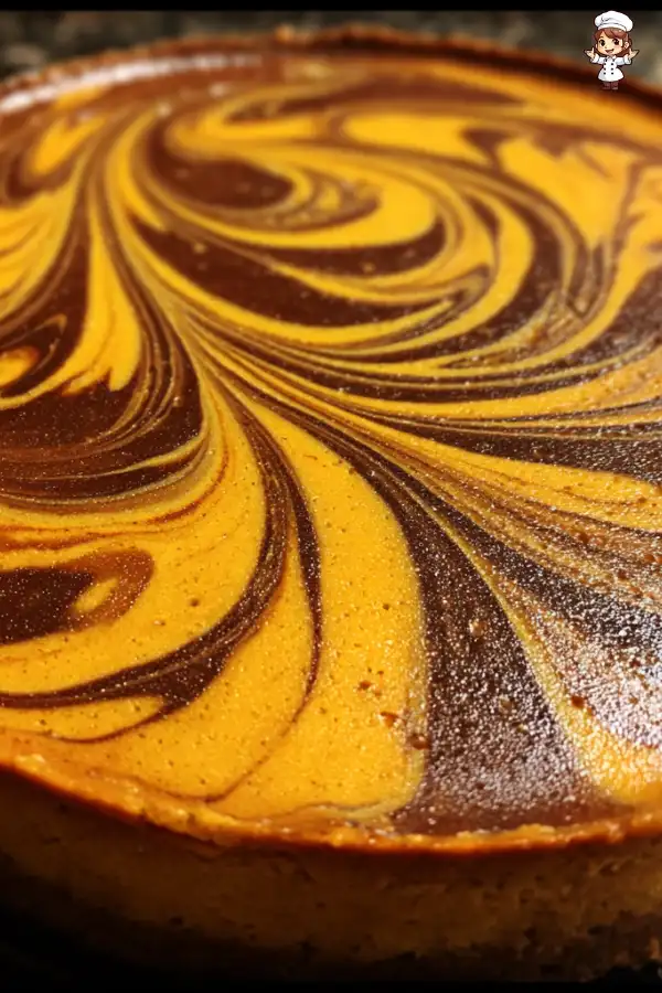 Pumpkin Chocolate Swirl Cheesecake