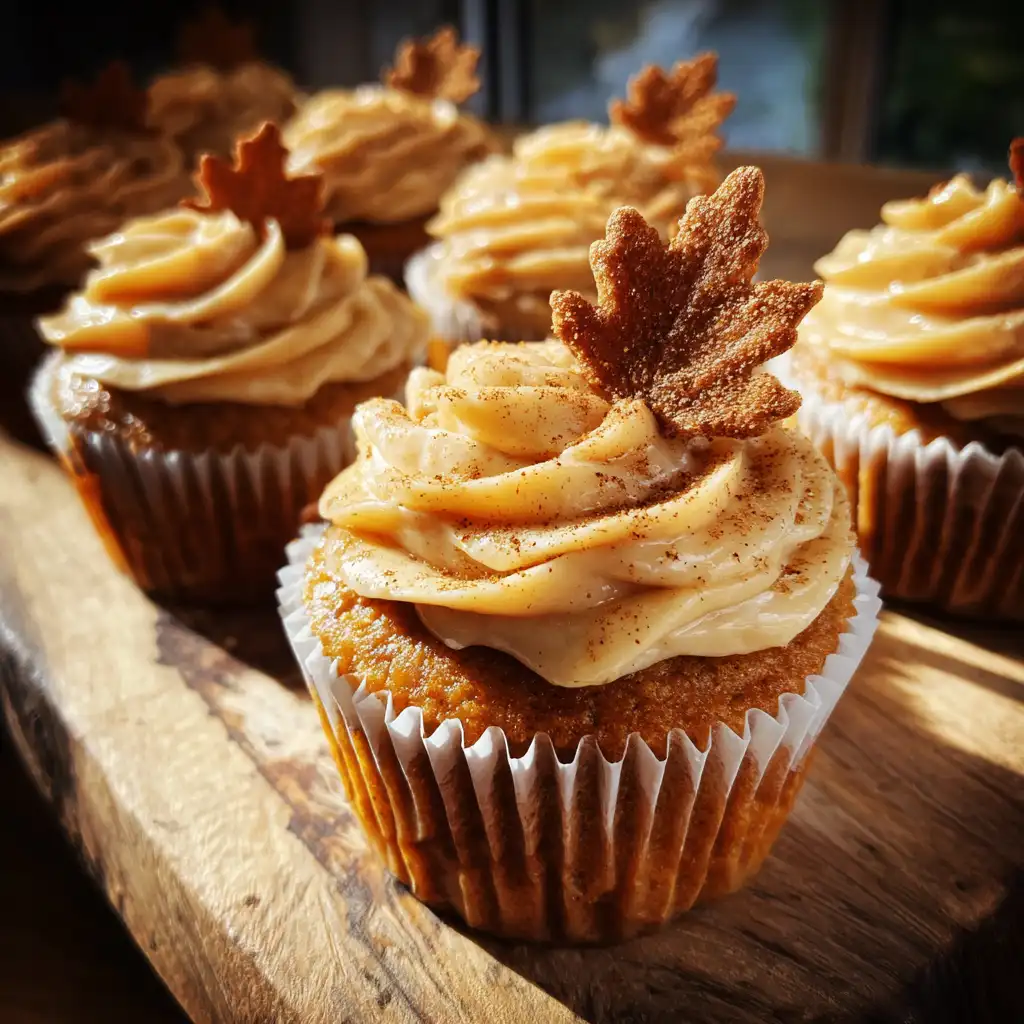 Pumpkin Cupcakes with Maple Frosting Recipe
