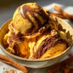 Pumpkin Ice Cream with Cinnamon Swirl