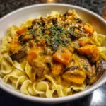 Pumpkin Mushroom Stroganoff is a must-try comfort dish!
