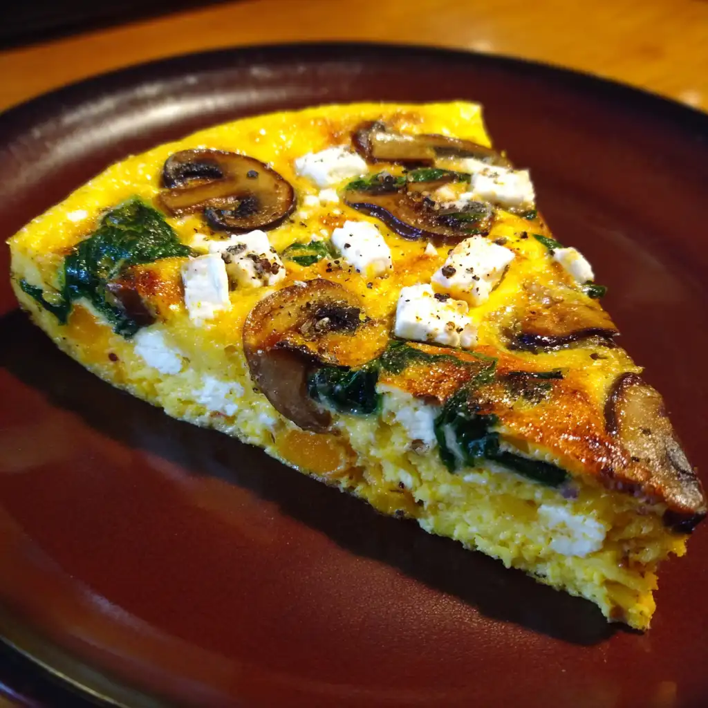 Pumpkin, Mushroom, and Spinach Frittata