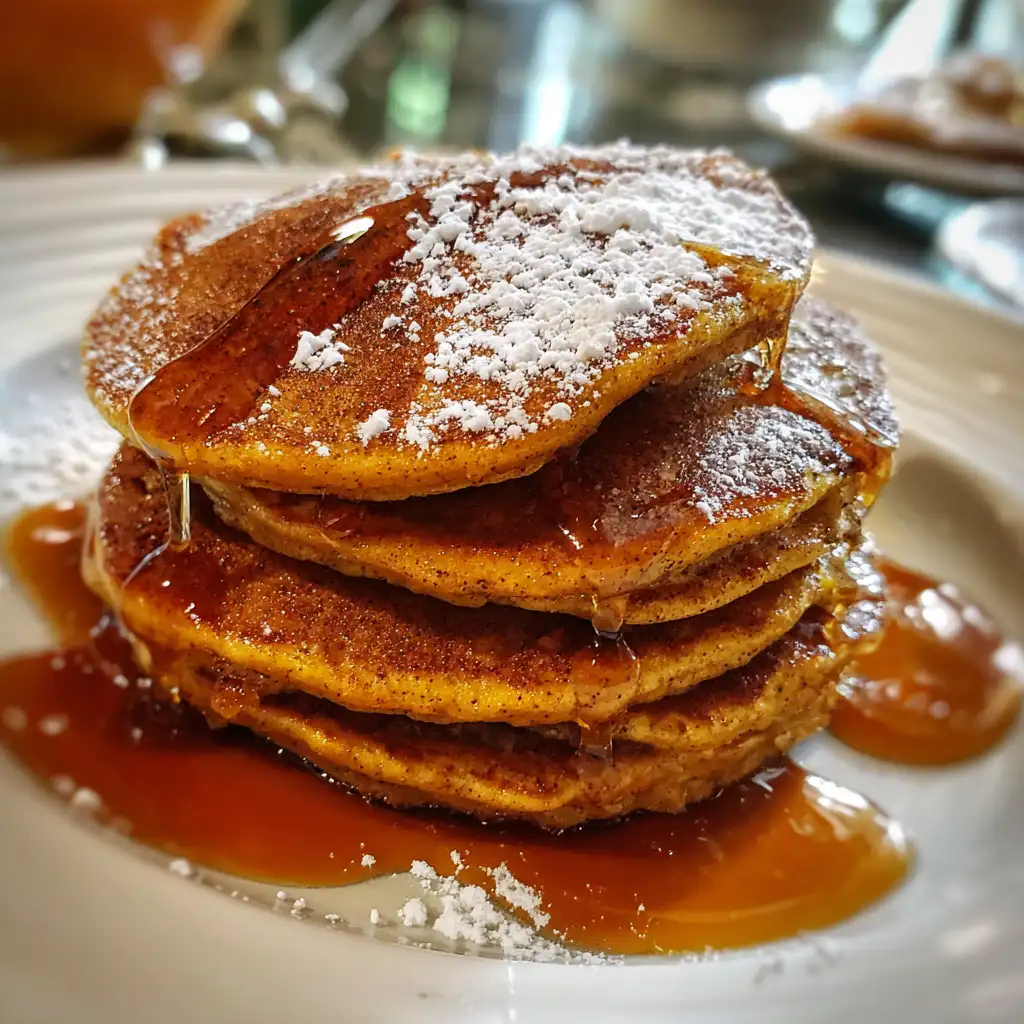 Pumpkin Pancakes with Maple Syrup Recipe