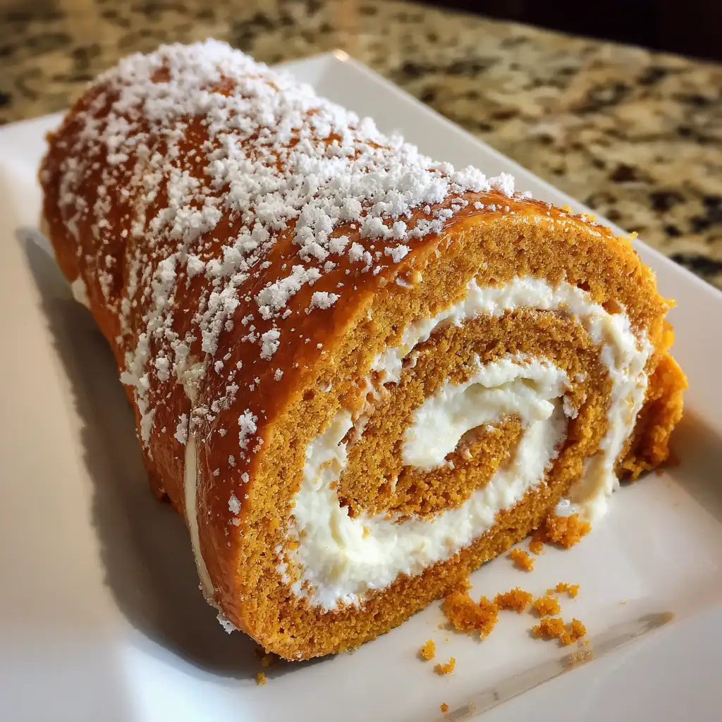 Pumpkin Roll with Cream Cheese Filling Recipe