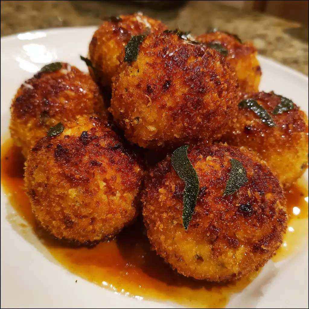 Pumpkin Sage Risotto Balls are a must-try delight!