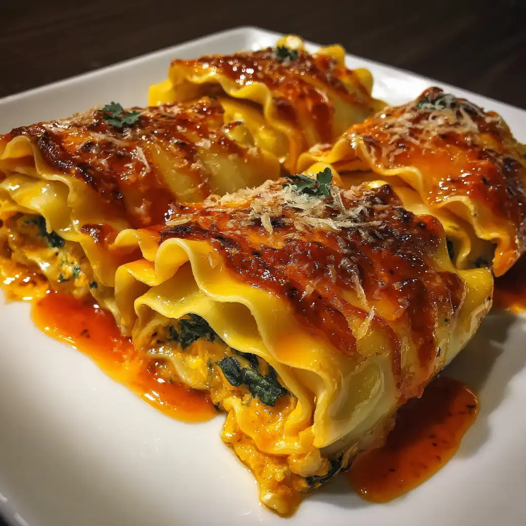 Pumpkin Spinach Lasagna Roll-Ups are a must-try dish!