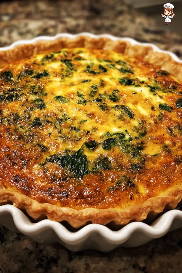 Pumpkin and Spinach Quiche