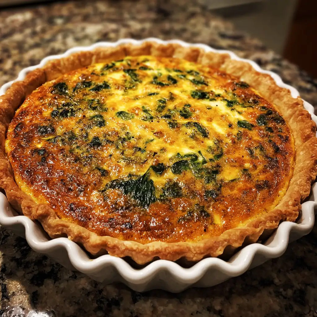 Pumpkin and Spinach Quiche