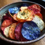 Red white and blue potato chips are a must-try snack!