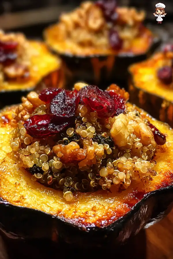 Roasted Acorn Squash with Quinoa Stuffing
