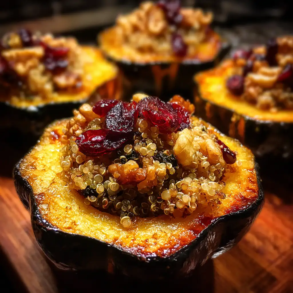Roasted Acorn Squash with Quinoa Stuffing