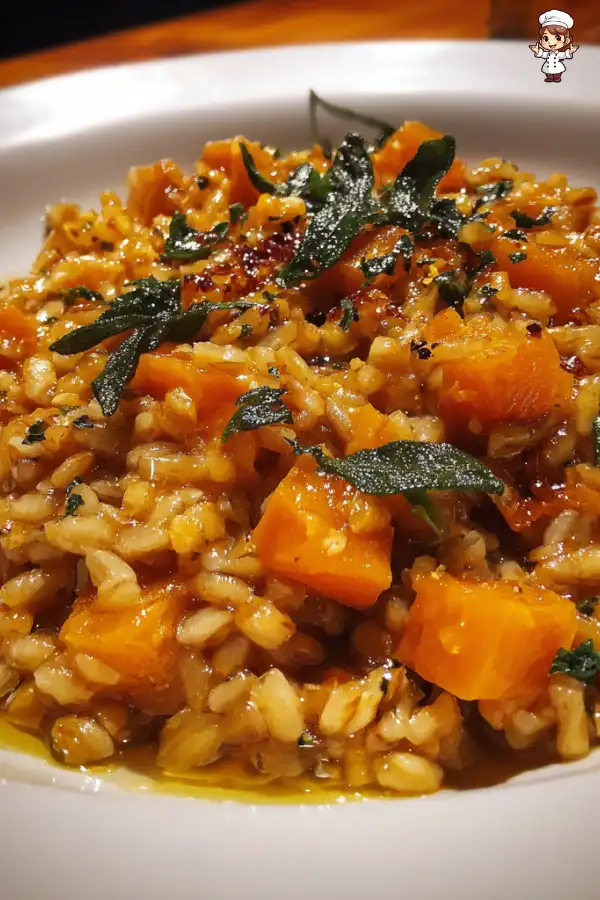 Roasted Butternut Squash Farro Risotto is a must-try!