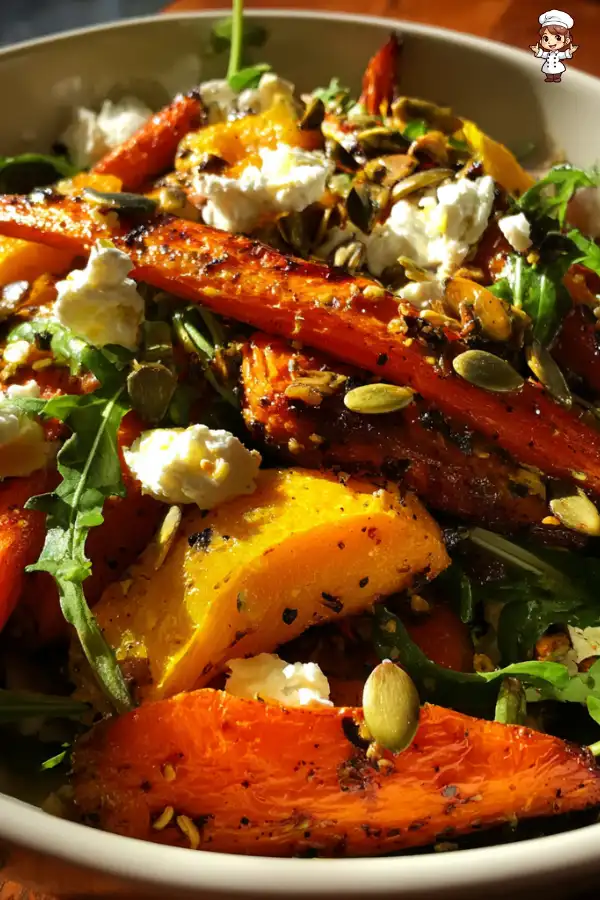 Roasted Carrot and Butternut Squash Salad is delicious!