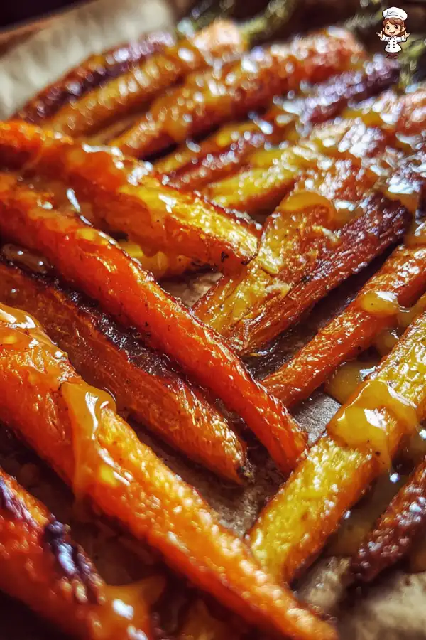 Roasted Carrots with Maple Tahini Drizzle are irresistible!