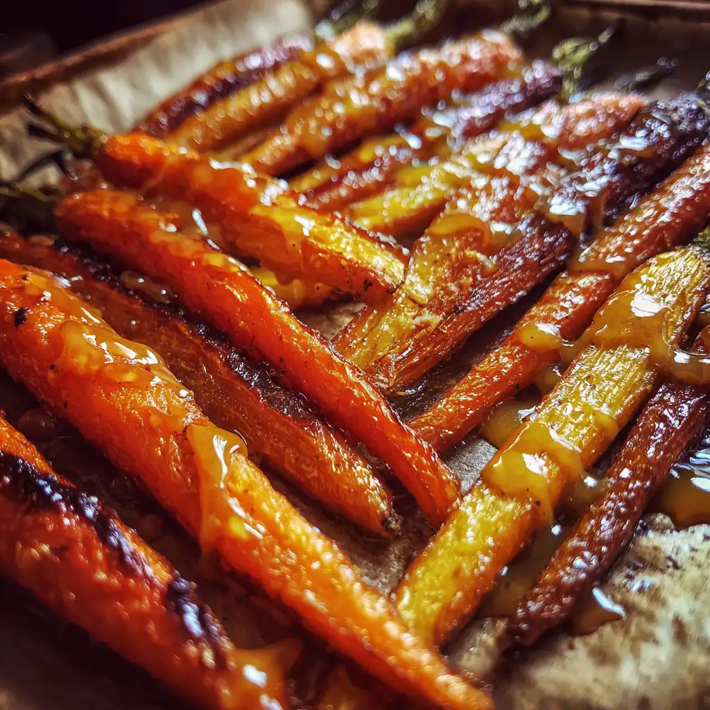 Roasted Carrots with Maple Tahini Drizzle are irresistible!