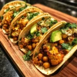 Roasted Cauliflower Chickpea Tacos are a must-try!