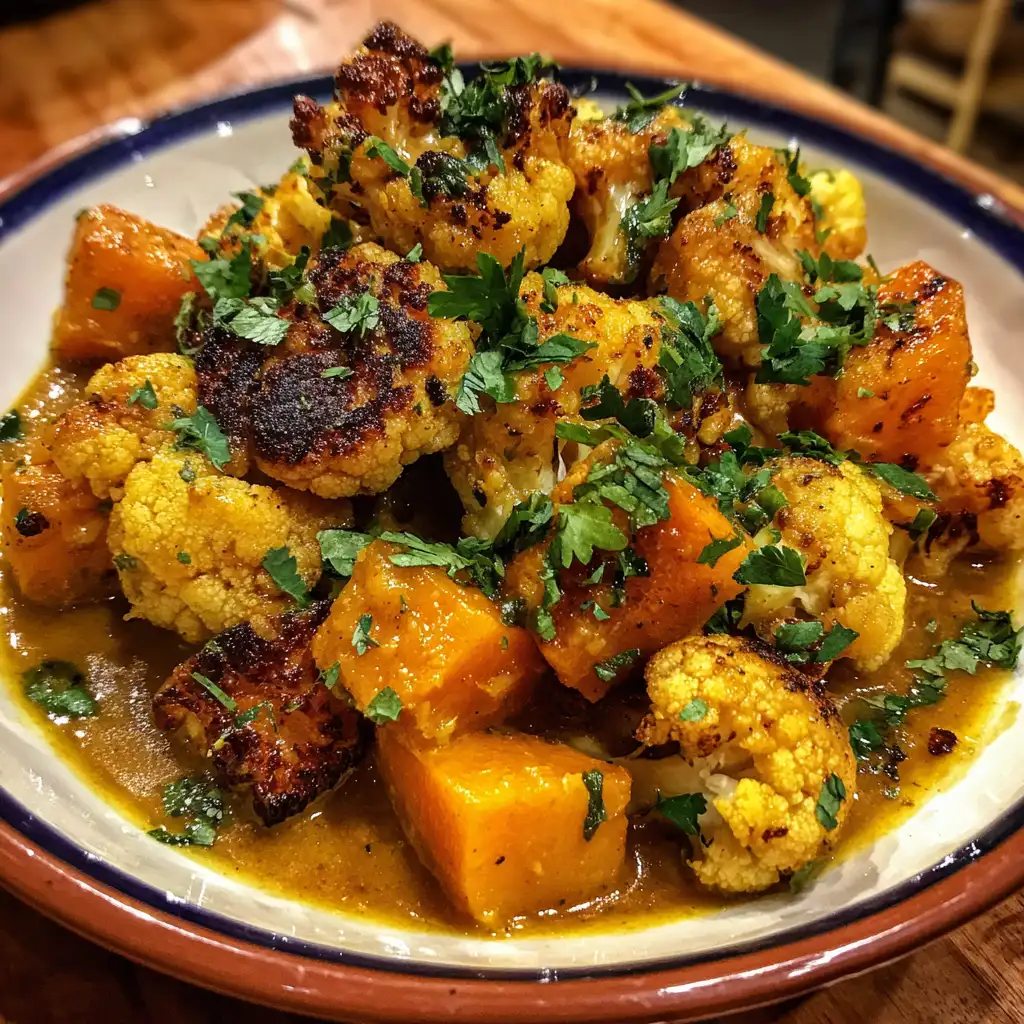 Roasted Cauliflower Pumpkin Curry is a must-try dish!