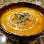 Roasted Sweet Potato and Apple Soup warms your soul!