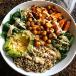 Roasted Sweet Potato and Chickpea Buddha Bowl