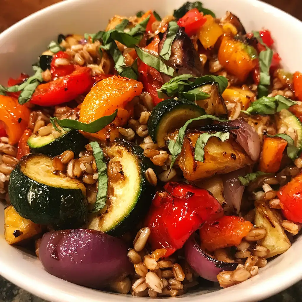 Roasted Vegetable and Farro Salad