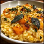 Roasted garlic butternut squash risotto is a must-try!