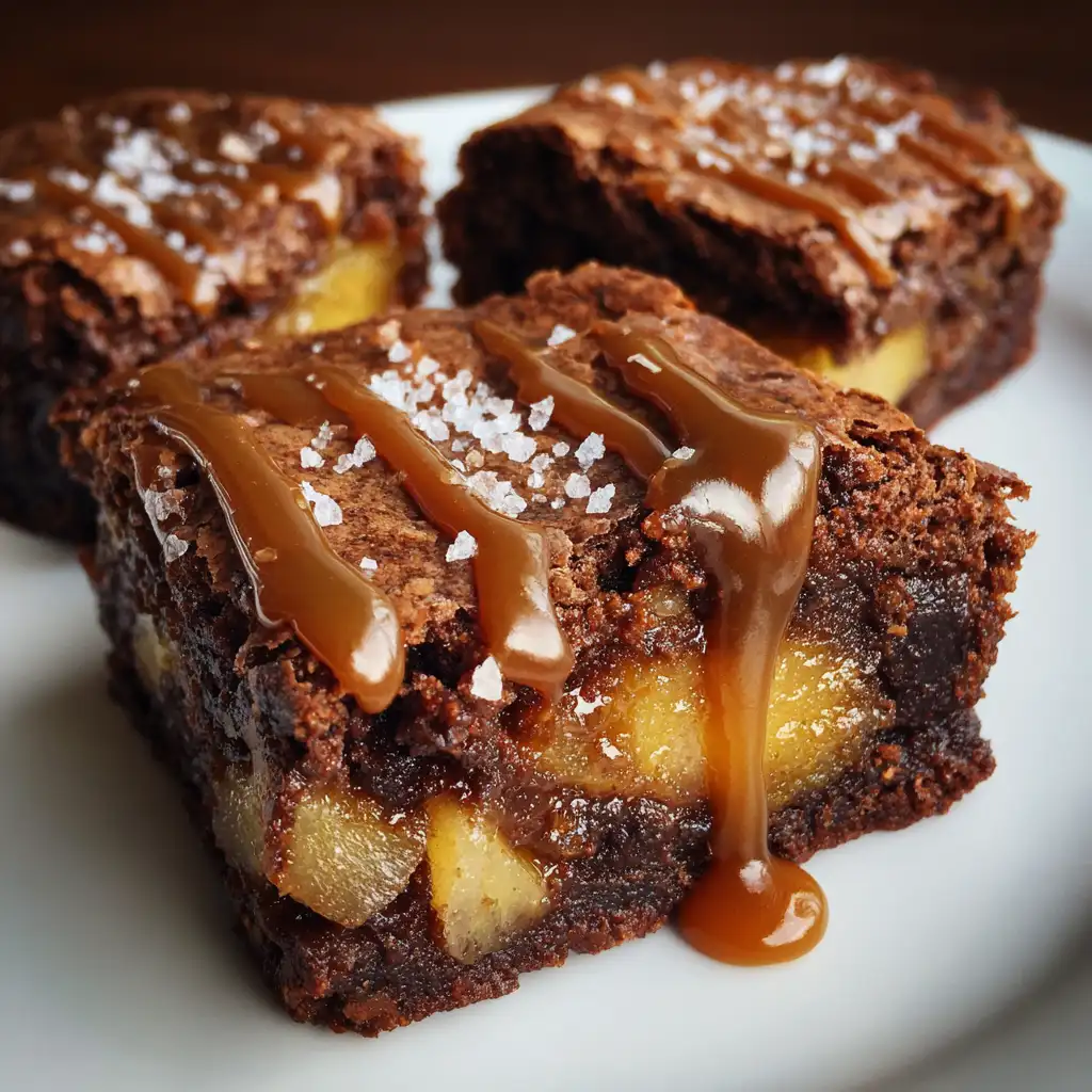 Salted Caramel Apple Brownies Recipe