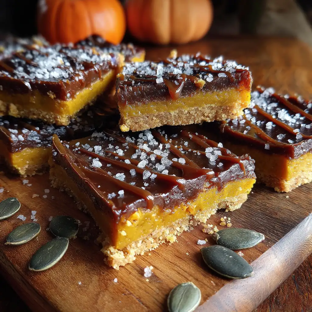 Salted Caramel Pumpkin Bars
