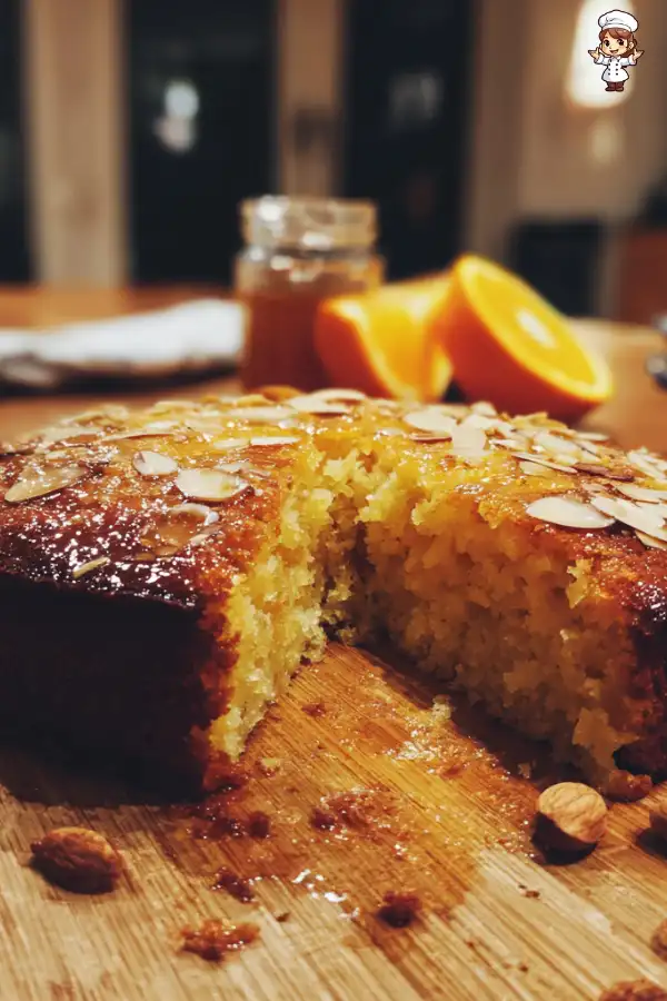 Semolina Cake with Honey, Almonds, and Orange Zest