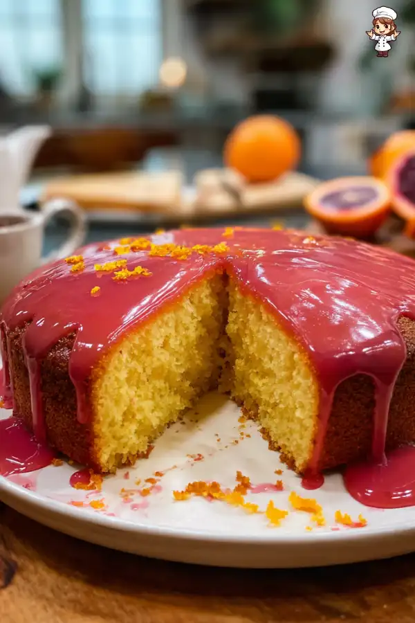 Semolina Cake with Yogurt and Blood Orange Glaze Recipe