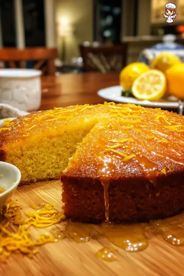 Semolina Cake with Yogurt and Lemon Zest Drizzle