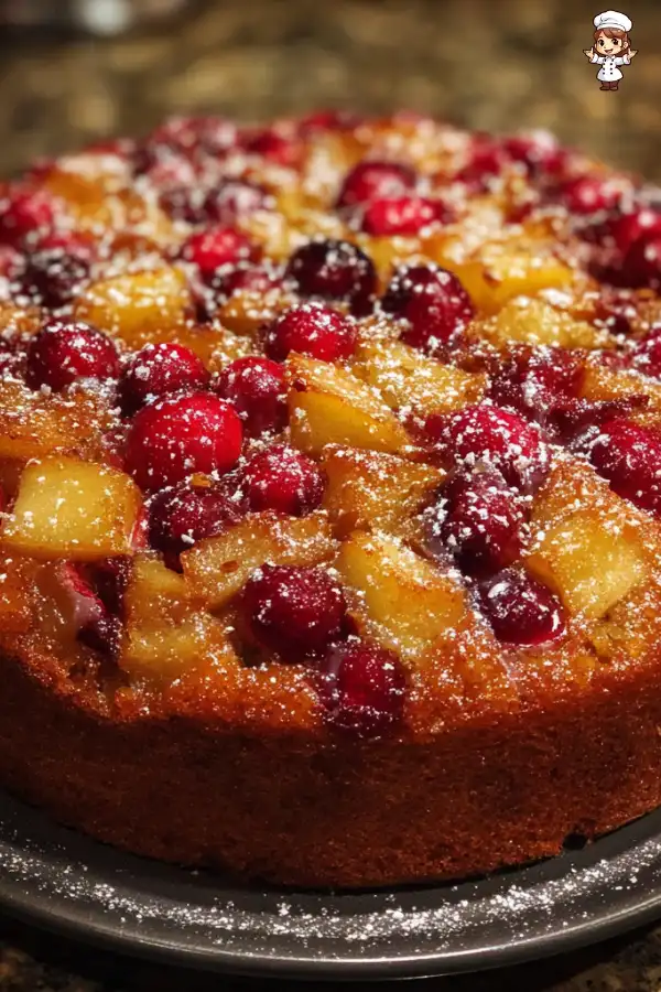 Spiced Apple Cranberry Cake