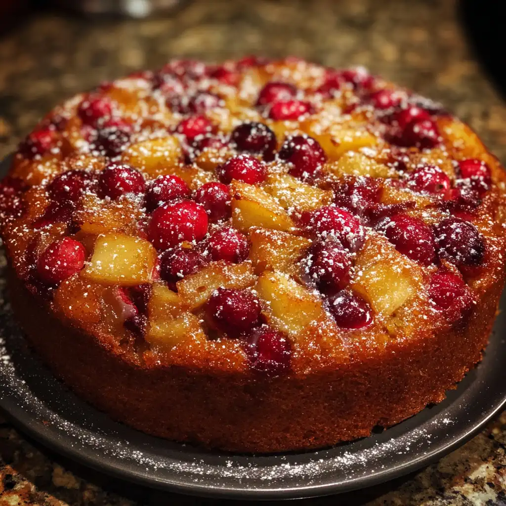 Spiced Apple Cranberry Cake