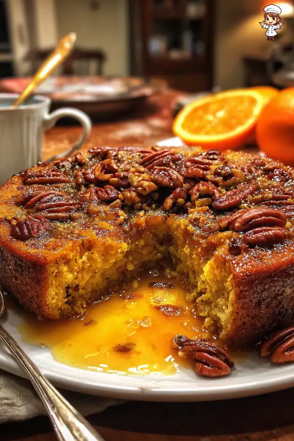 Spiced Carrot, Date, and Pecan Pudding with Citrus Syrup delights!