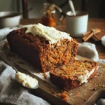 Spiced Carrot & Date Loaf with Maple Cream
