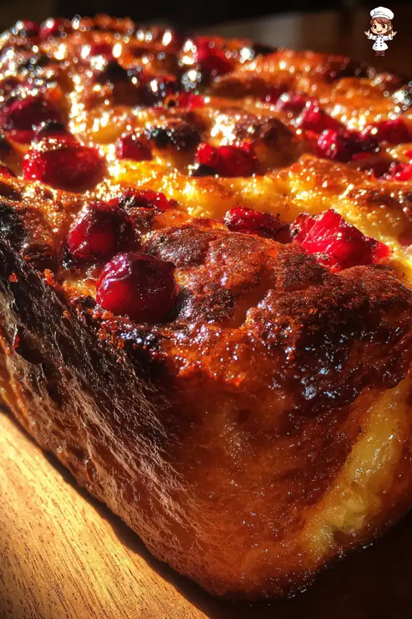 Spiced Cranberry Pear Bread Pudding is a must-try dessert!