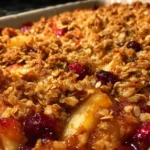 Spiced Cranberry Pear Crisp