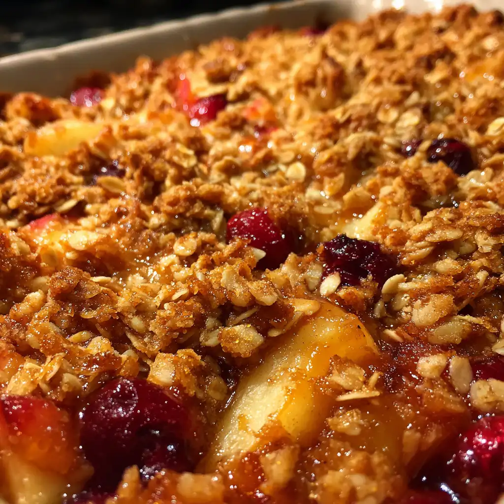 Spiced Cranberry Pear Crisp