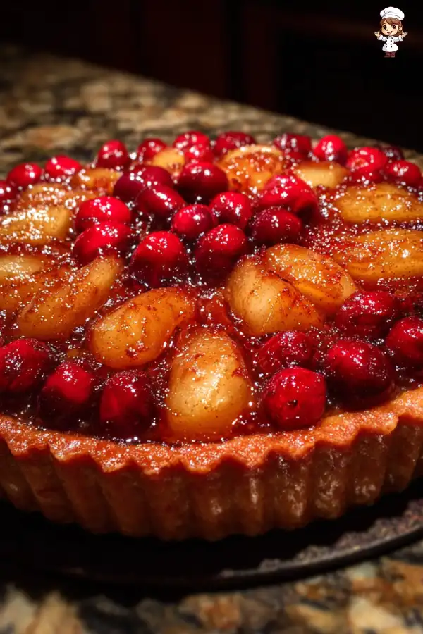 Spiced Cranberry Pear Tart