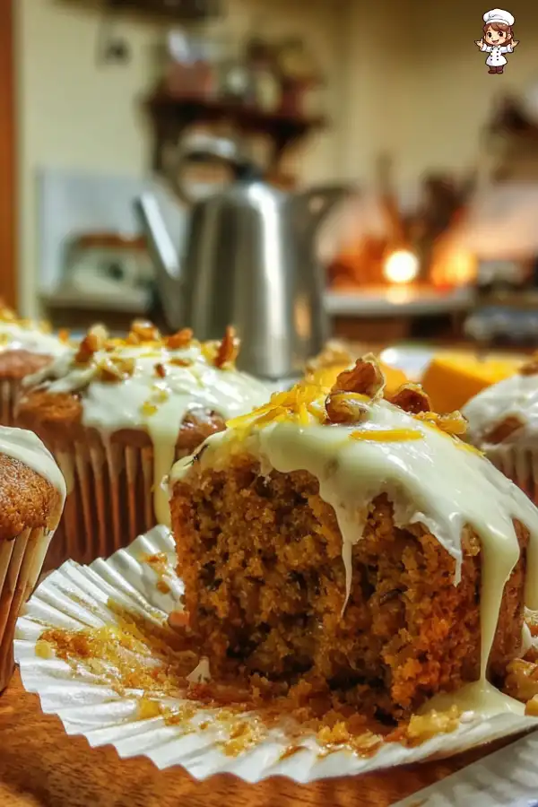Spiced Date and Walnut Cupcakes with Orange Cream Drizzle are irresistible!