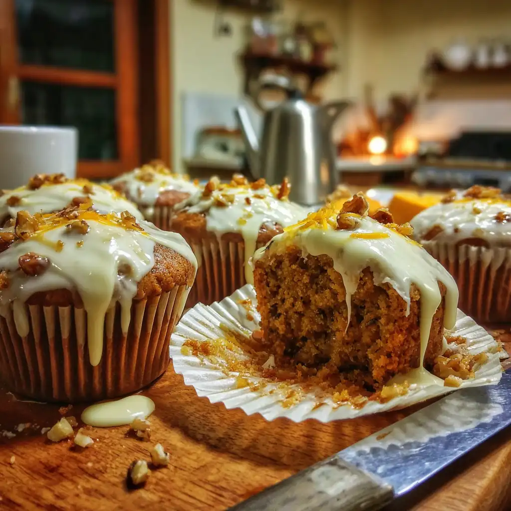 Spiced Date and Walnut Cupcakes with Orange Cream Drizzle are irresistible!