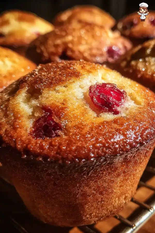 Spiced Pear and Cranberry Muffins