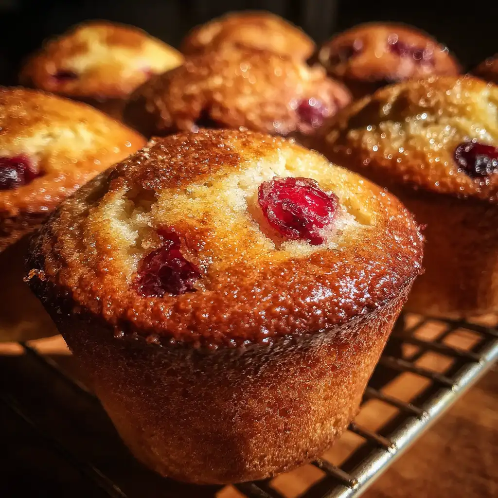 Spiced Pear and Cranberry Muffins