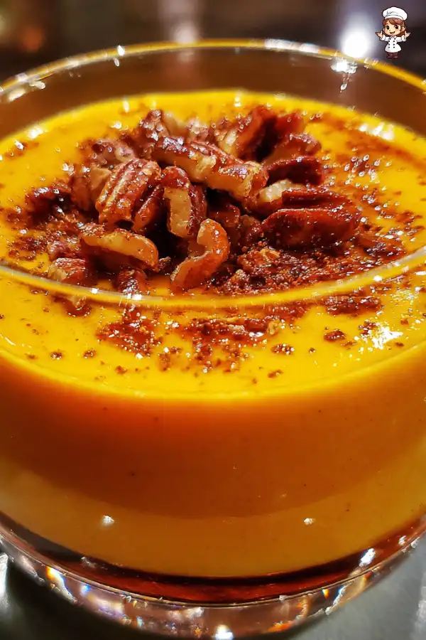 Spiced Pumpkin Mousse with Candied Pecans Recipe