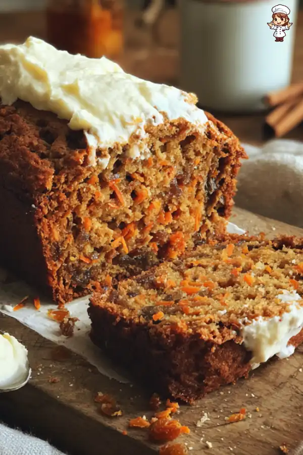 Spiced Carrot & Date Loaf with Maple Cream