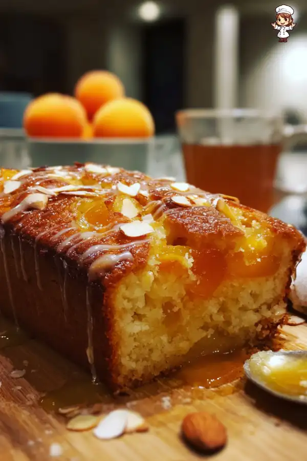 Sticky Apricot & Almond Cake with Honey Drizzle