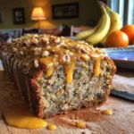 Sticky Banana Date Walnut Loaf with Orange Glaze delights!