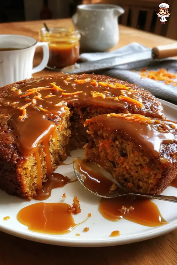 Sticky Carrot Date Cake with Spiced Toffee Sauce delights!