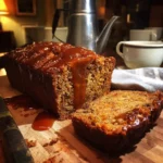 Sticky Carrot Date Loaf with Brown Sugar Ginger Syrup