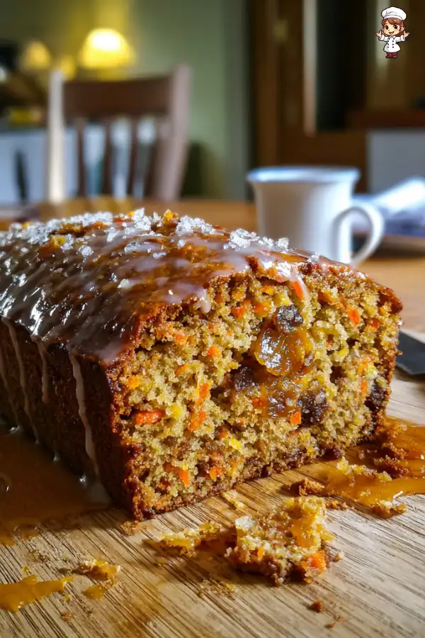 Sticky Carrot Ginger Date Loaf with Citrus Glaze delights!